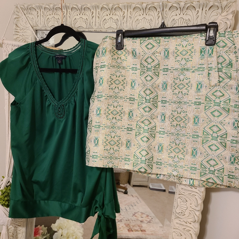 Jcrew metallic skirt size 12
